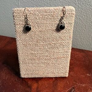 Elegant Black & Silver Earrings